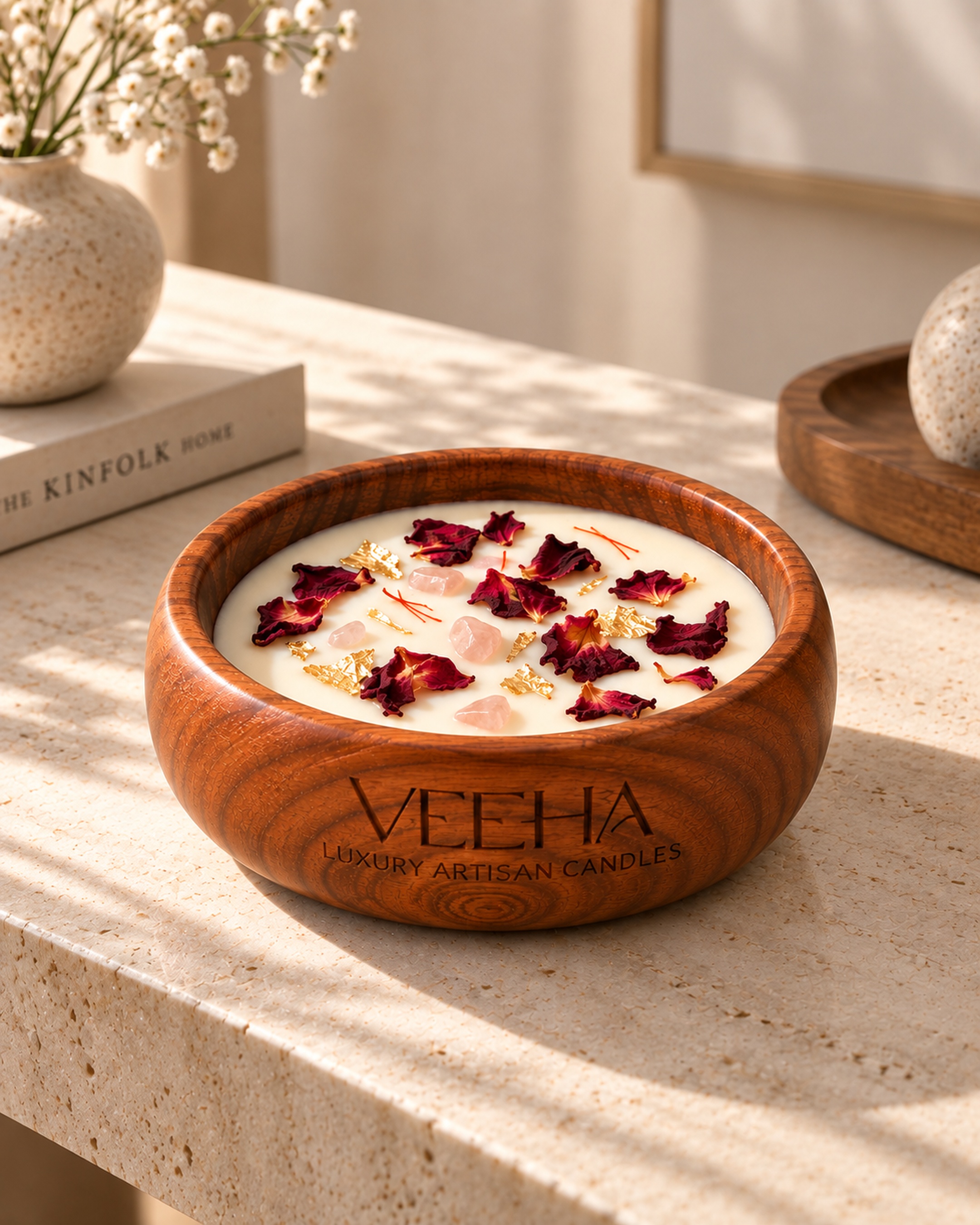 Wooden Bowl – 6-inch Blush — Studio Veeha